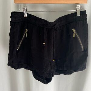 Guess Drawstring high waisted shorts w/ gold zippers